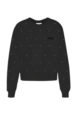 Svart Casey Sweatshirt med Strassdetaljer