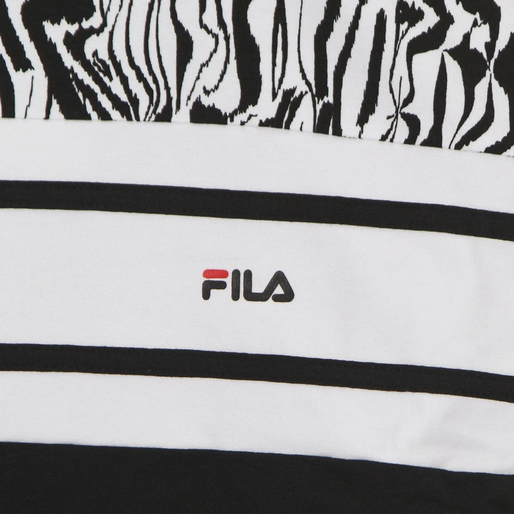 Fila Abstract Zebra Lichtgewicht Crewneck Sweatshirt Black Dames
