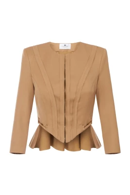 Gabardine Peplumjacka