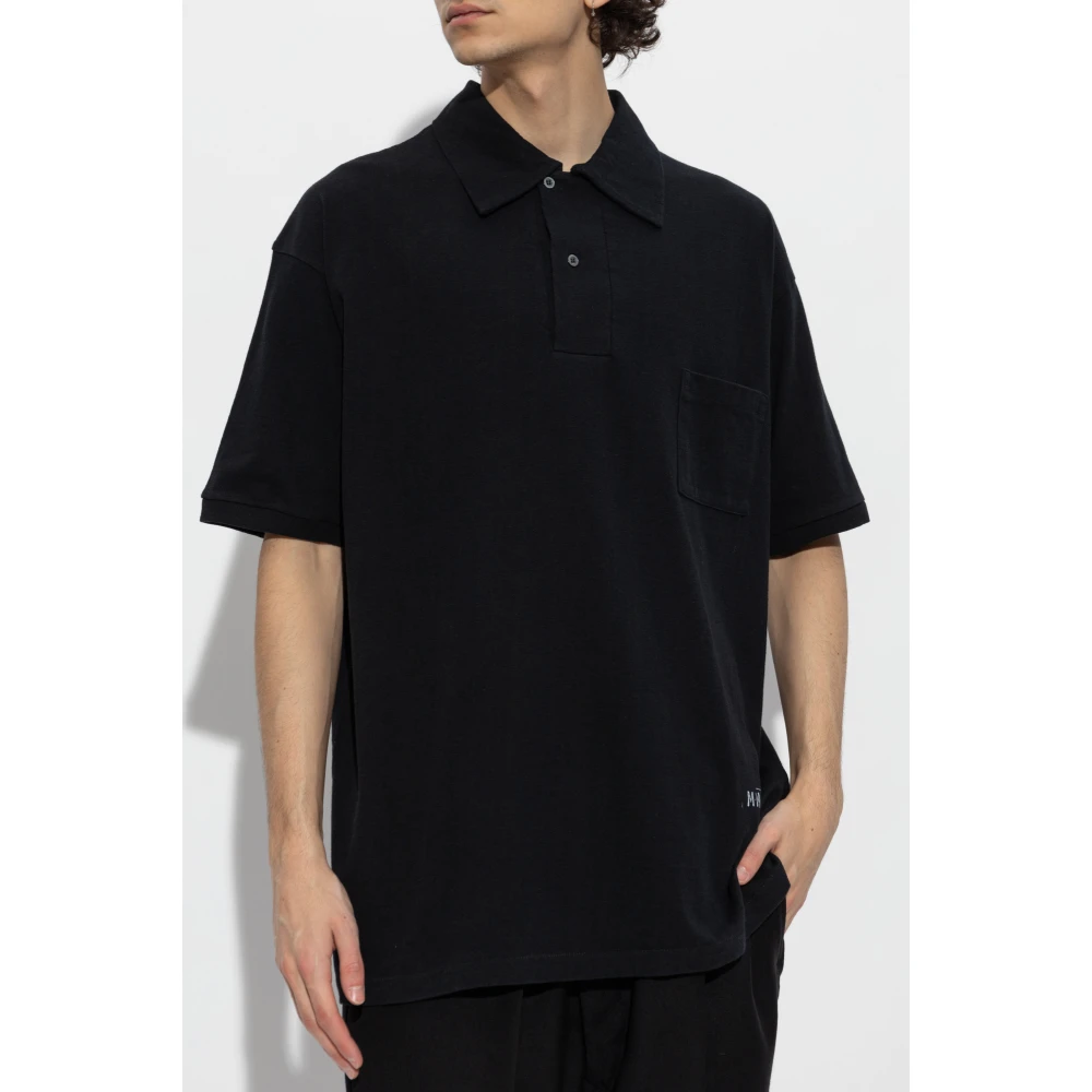 Maison Margiela Polo met logo Black Heren