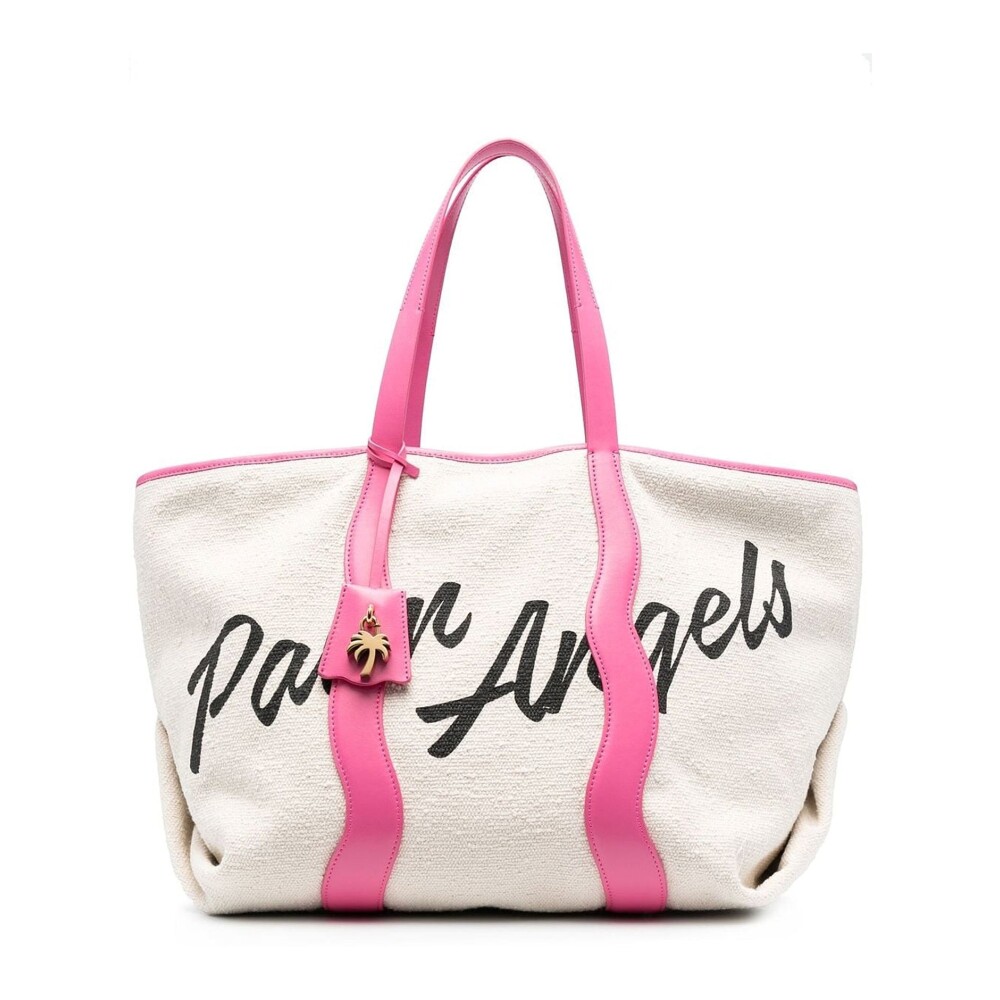 トートバッグ Palm Angels Dark pink fabric Big Palm handbag Palm Angels Dark Pink Fabric Big Palm Handbag | italist