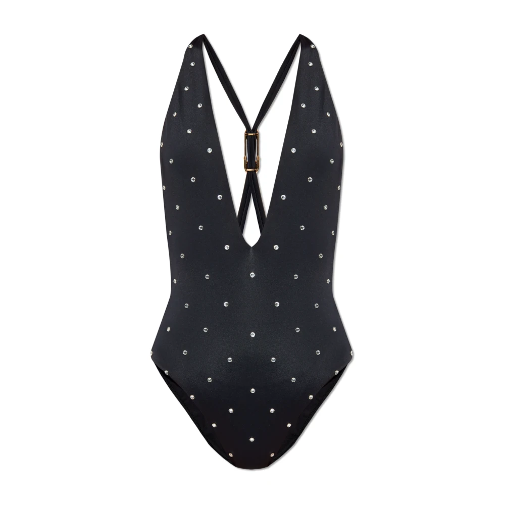 Versace Badpak met glinsterende applicaties Black Dames