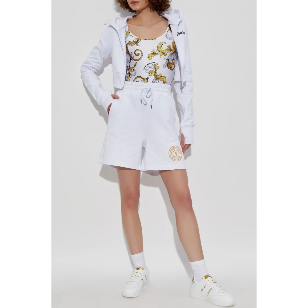 Versace Jeans Couture Cropped hoodie White Dames