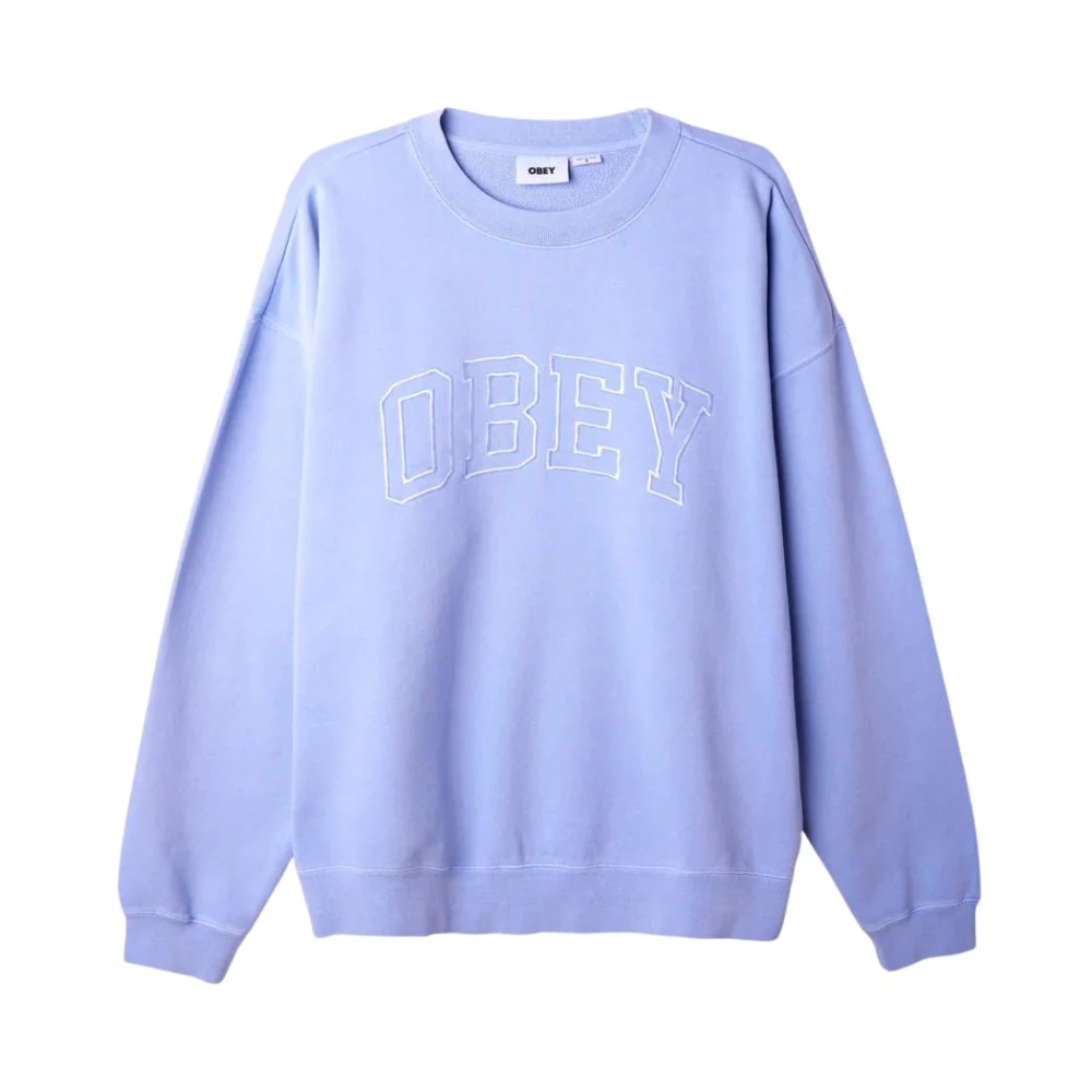 Obey Collegiate Sweatshirt Blauwe Lucht Grafisch Blue Dames