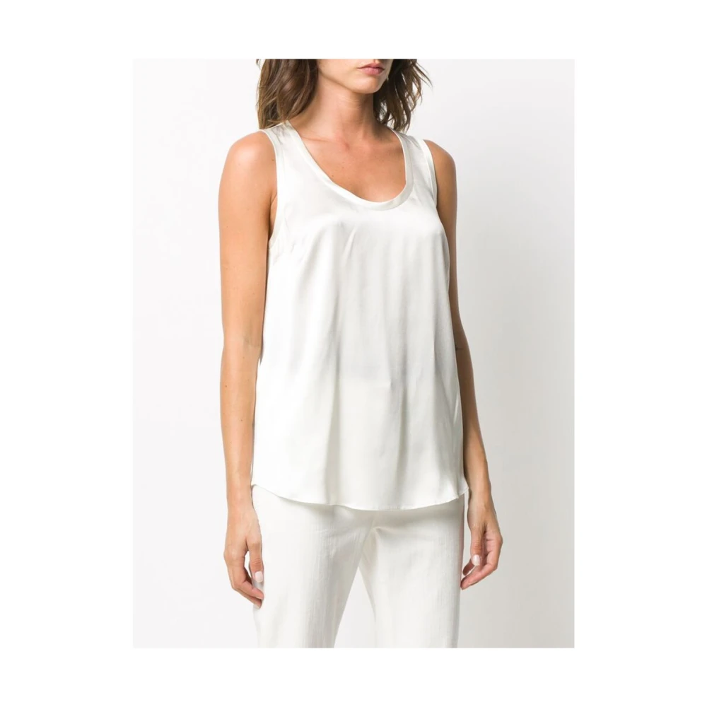 BRUNELLO CUCINELLI Witte Mouwloze Top White Dames