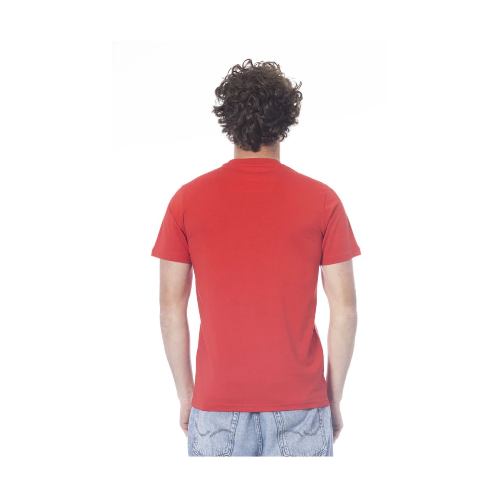 Cavalli Class Logo Print Ronde Hals T-Shirt Red Heren