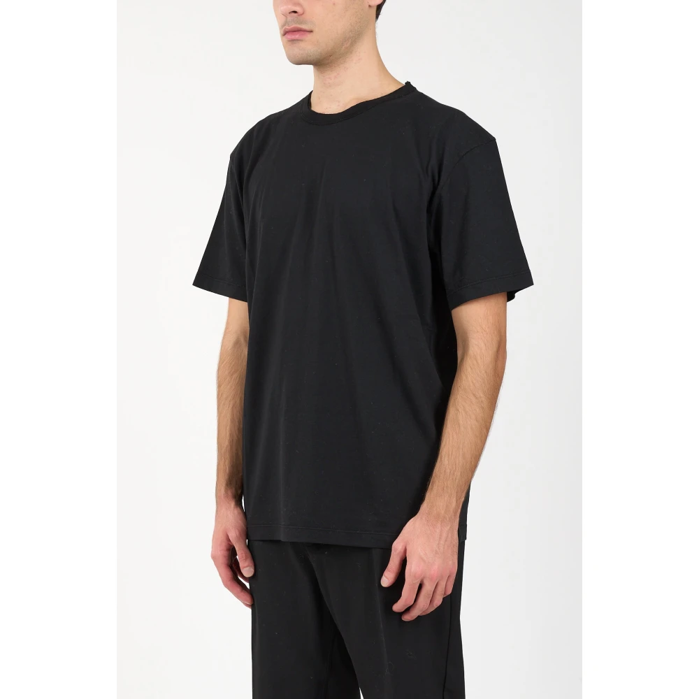 Mauro Grifoni Katoenen T-shirt met ronde hals Black Heren