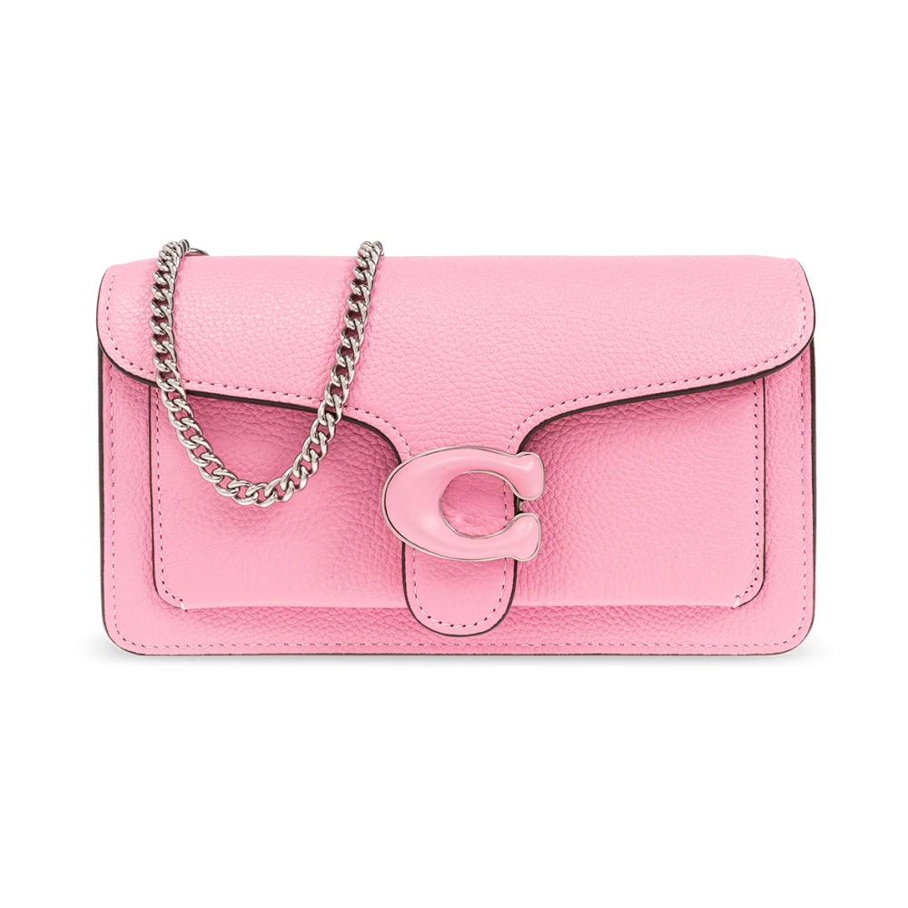 Coach Clutches Leather Covered C Closure Tabby Chain Clutch in roze