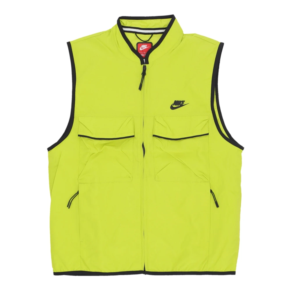 Nike Mannelijk Geel Jassen Heren, L, Nylon, Technisch Geweven Vest Helder Cactus
