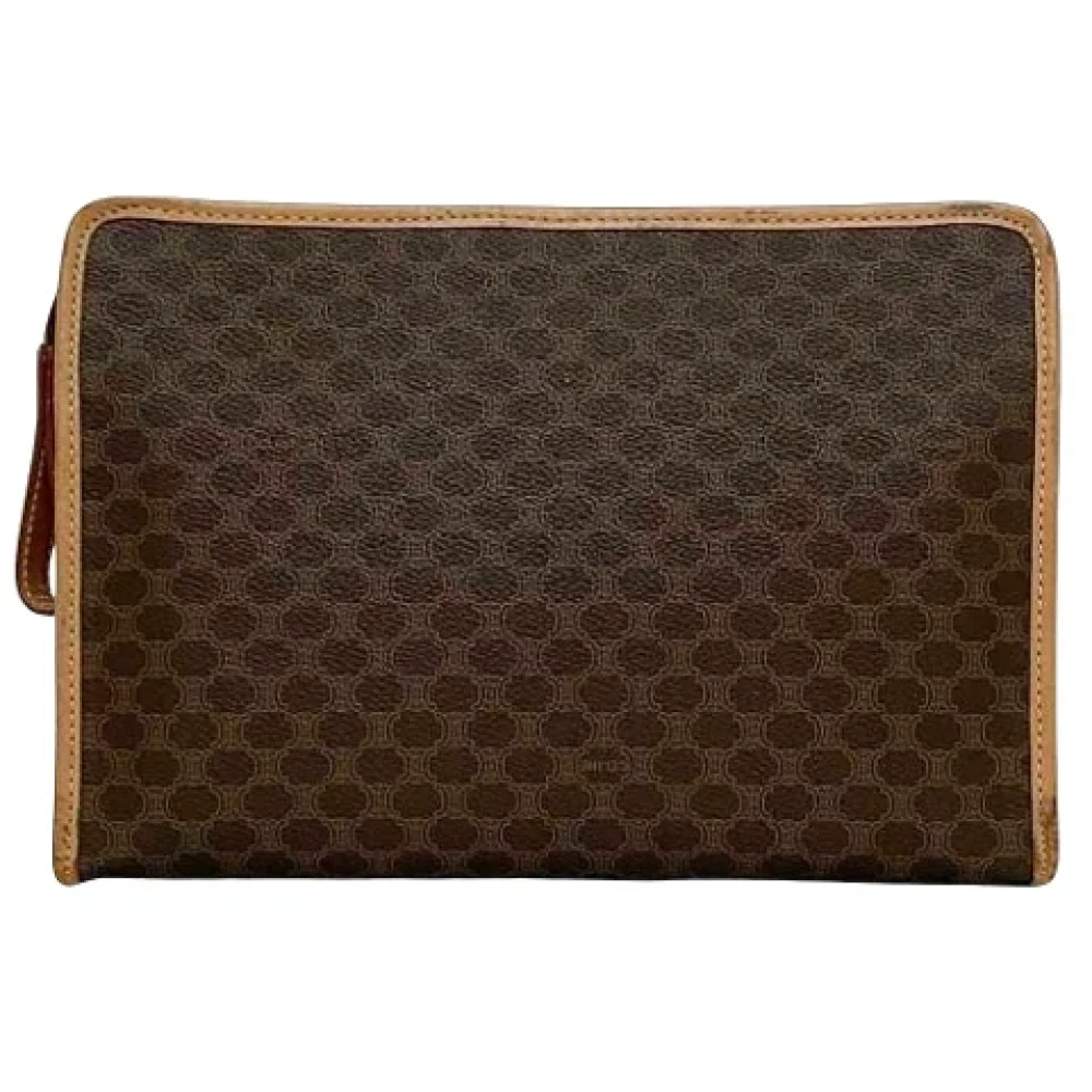 Celine Vintage Pre-owned Canvas clutches Brown Dames