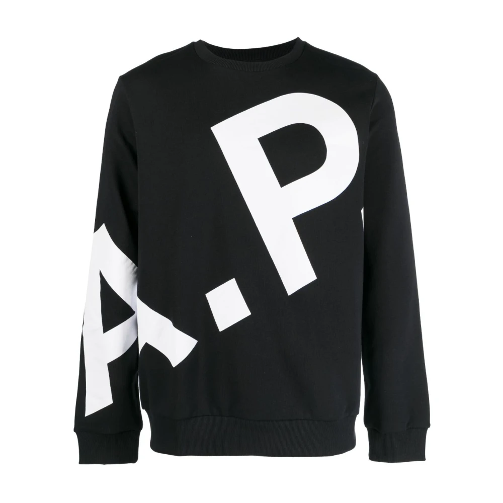 A.p.c. Cory Logo-Print Sweatshirt Black Dames