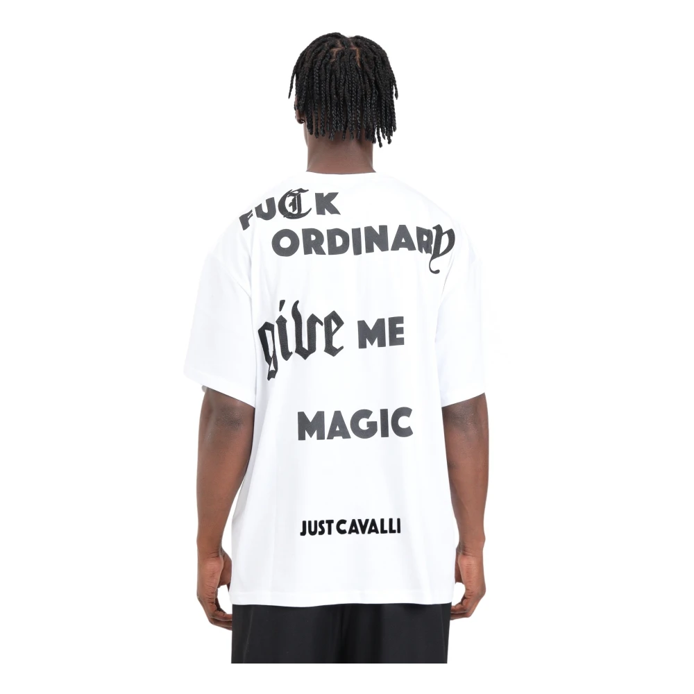 Just Cavalli Witte T-shirts en Polos met Print White Heren