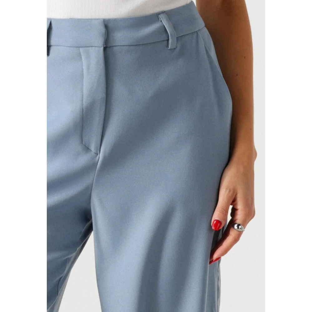 Minus Blauwe Straight Leg Broek voor Vrouwen Blue Dames