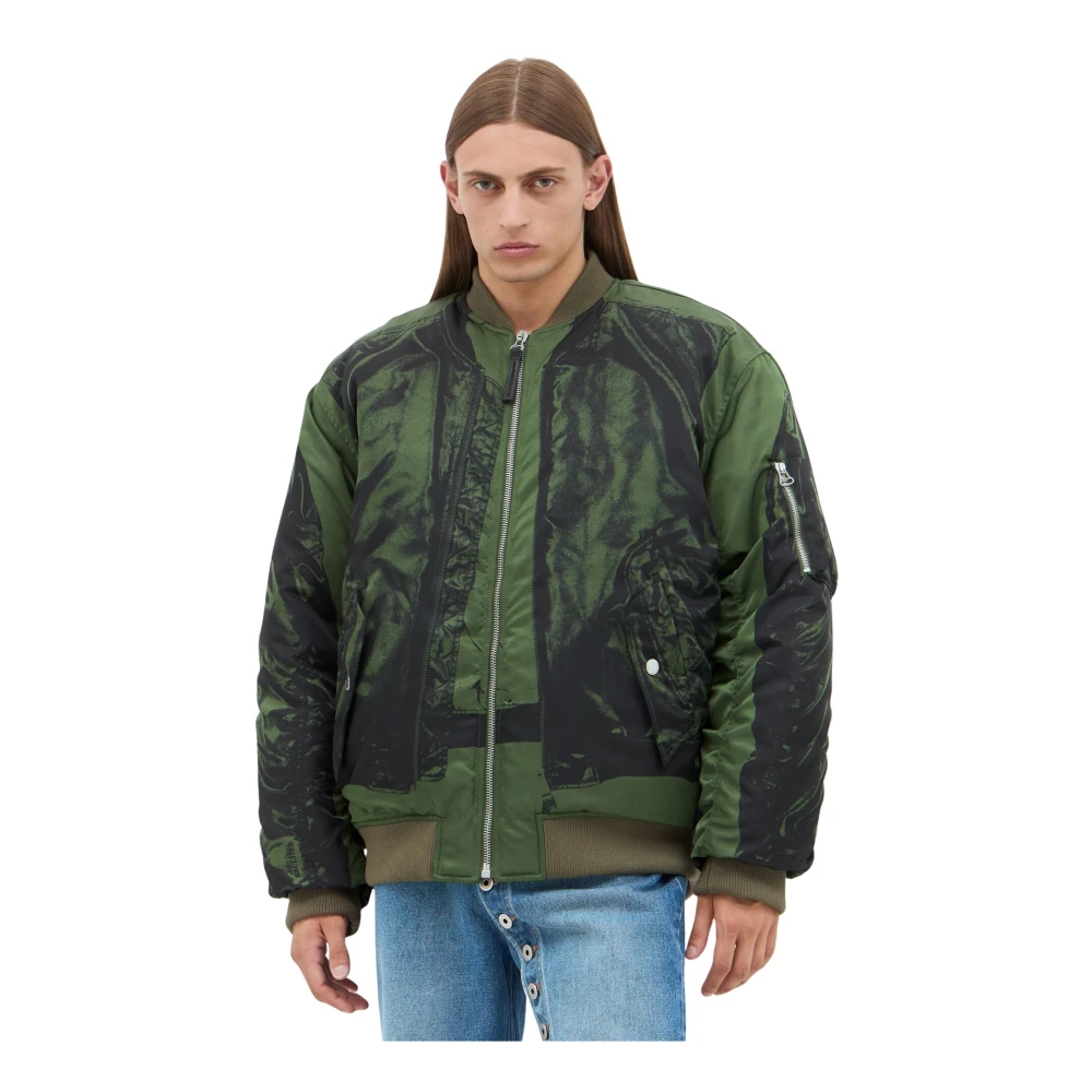 Jean Paul Gaultier Trompe L'Oeil Bomberjack Green Heren