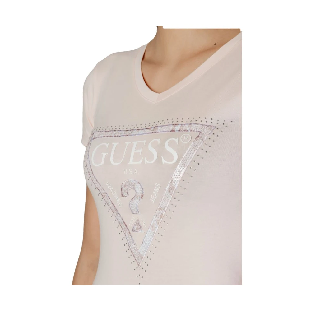 Guess Multicolor Katoenen Tops & T-Shirt Pink Dames