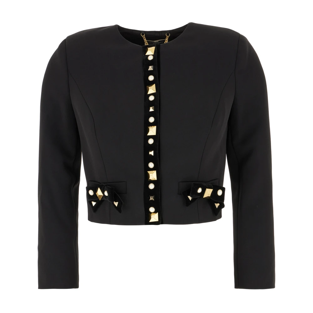 Elisabetta Franchi Stijlvolle Jassen & Vesten Collectie Black Dames