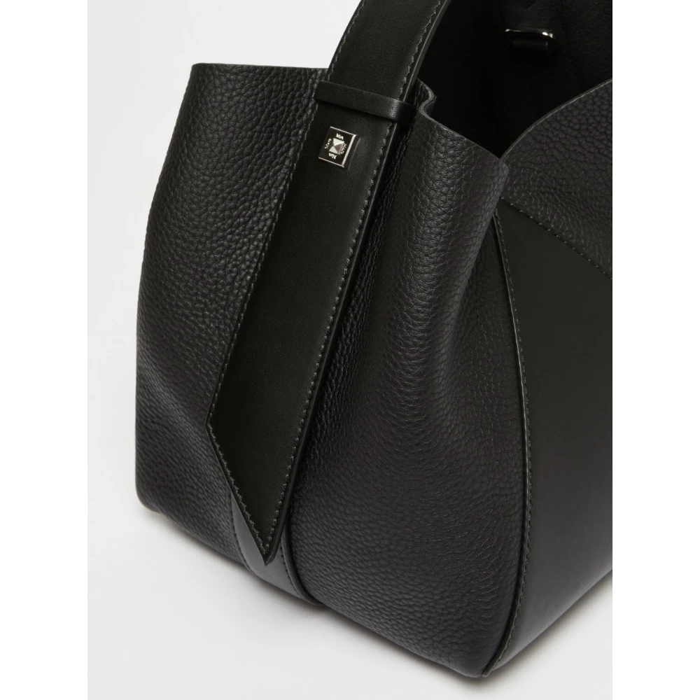 Max Mara Elegante Bucket Tas met Verstelbare Band Black Dames