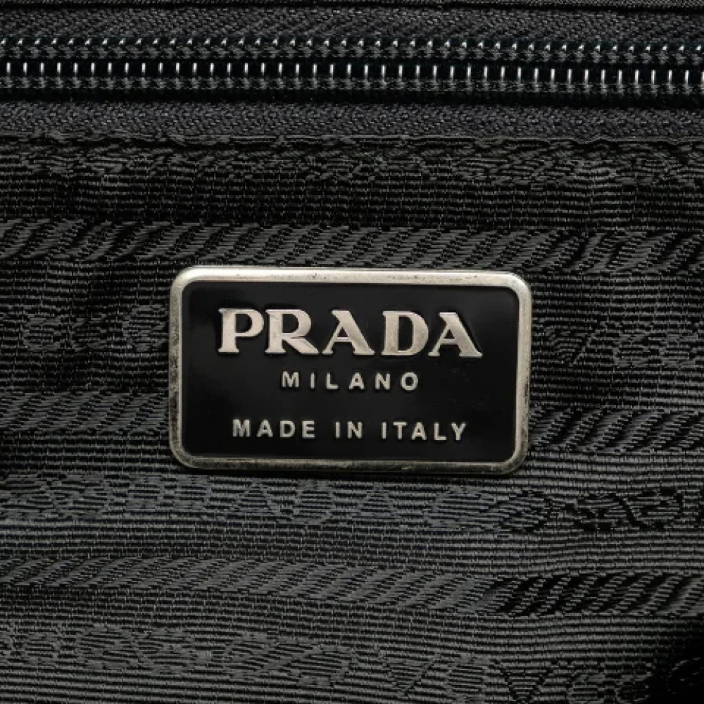 Prada Vintage Pre-owned Canvas crossbody-bags Black Dames