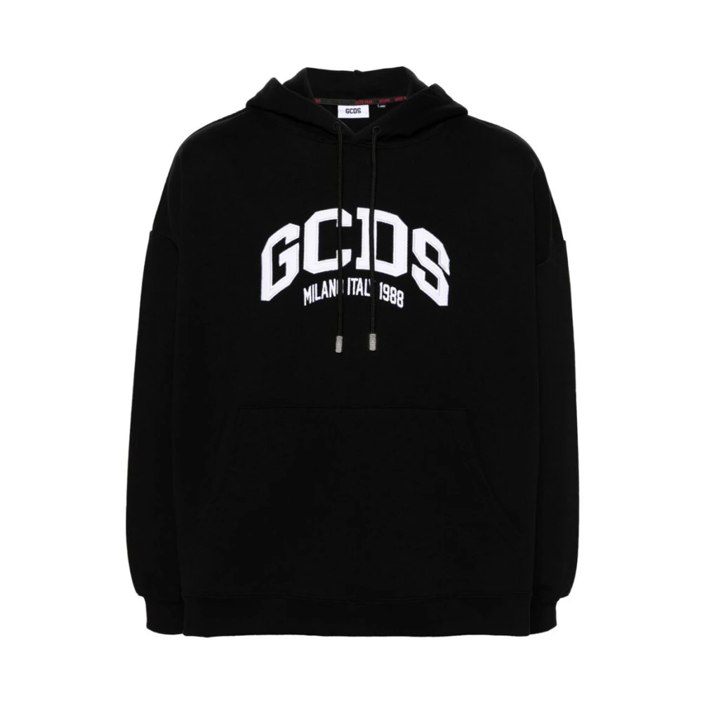 Gcds Sweatshirt met geborduurd logo Black Heren