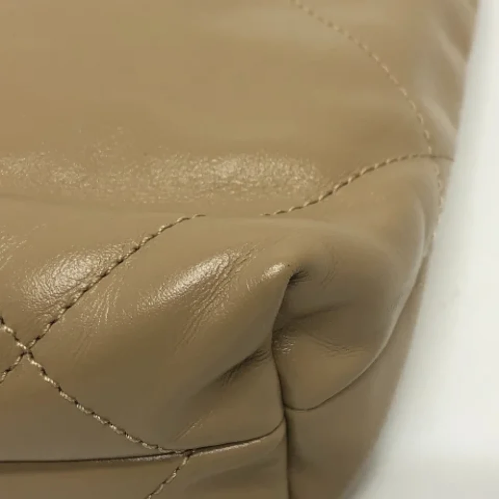 Chanel Vintage Pre-owned Leather handbags Beige Dames