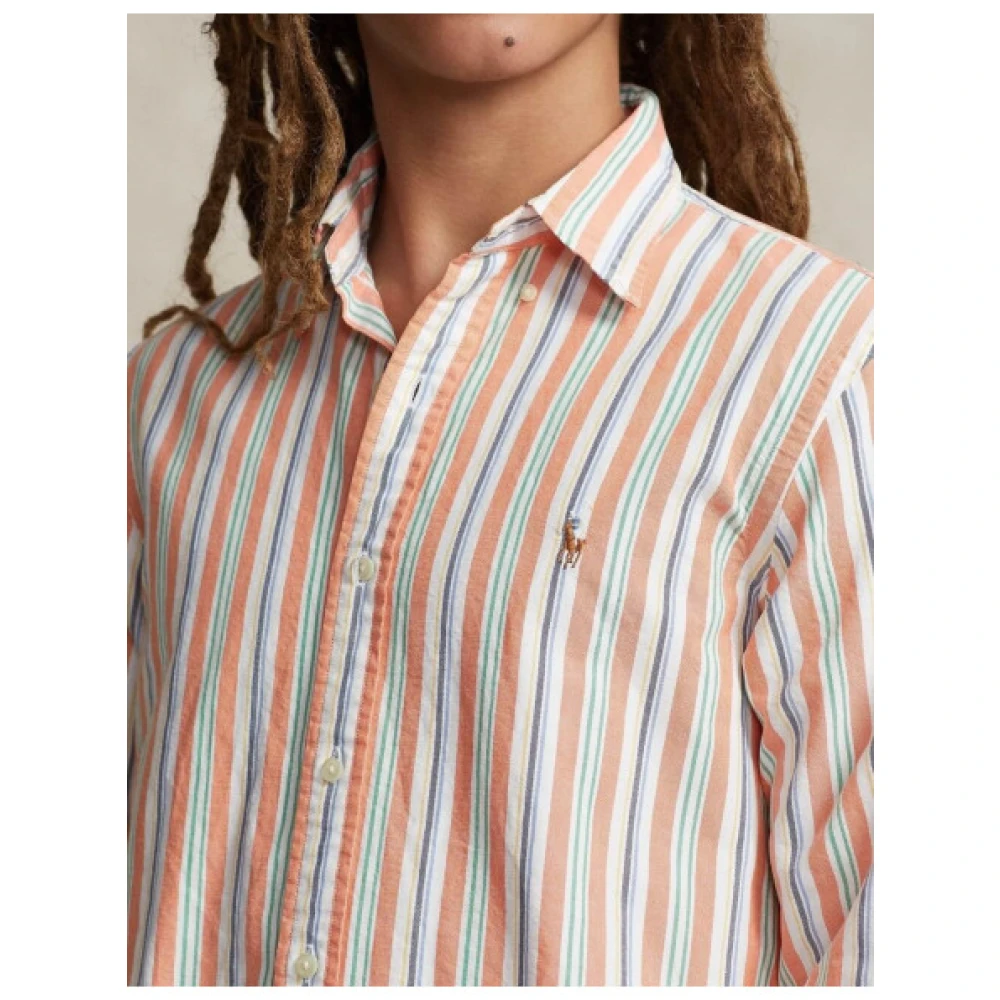 Polo Ralph Lauren Gestreept Oxford Katoenen Overhemd Multicolor Heren