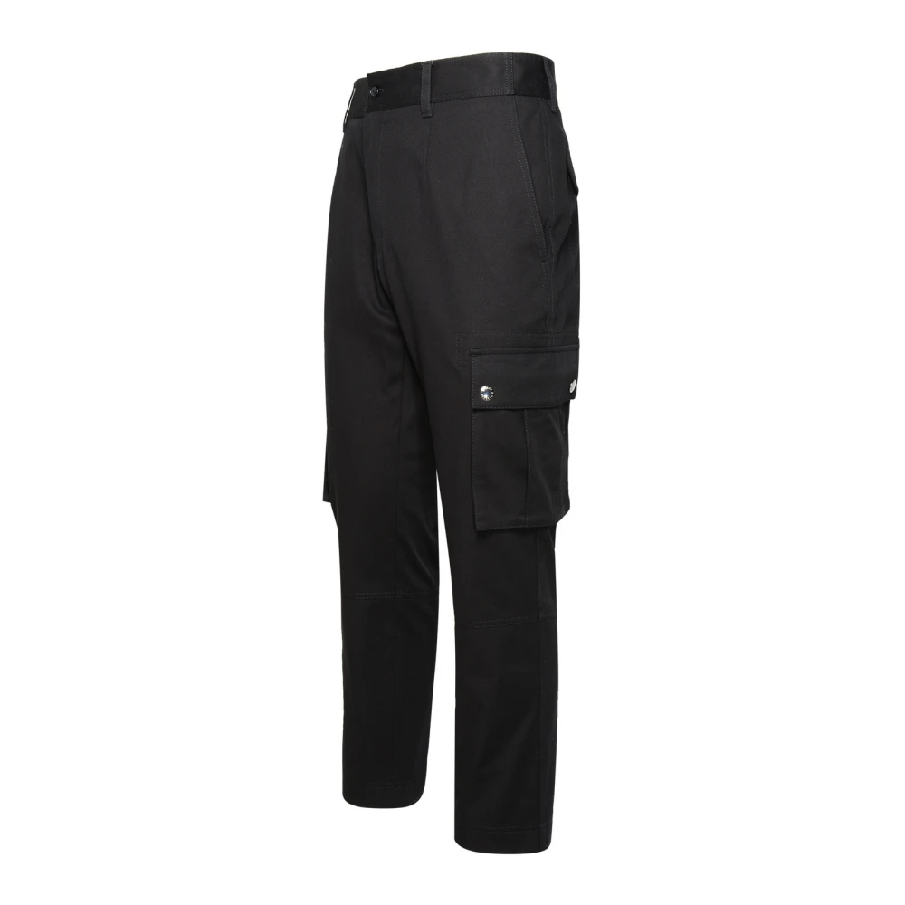 Dolce & Gabbana Zwarte Katoenen Cargo Broek Black Heren