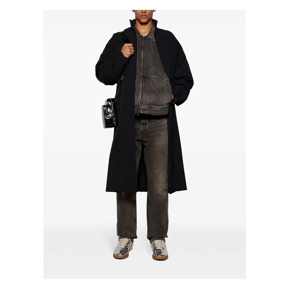 Fear Of God Zwarte Nylon Field Trench Coat Black Heren