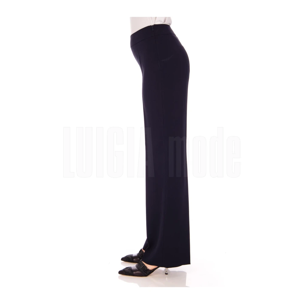 Max Mara Elegante Lange Broek Blue Dames