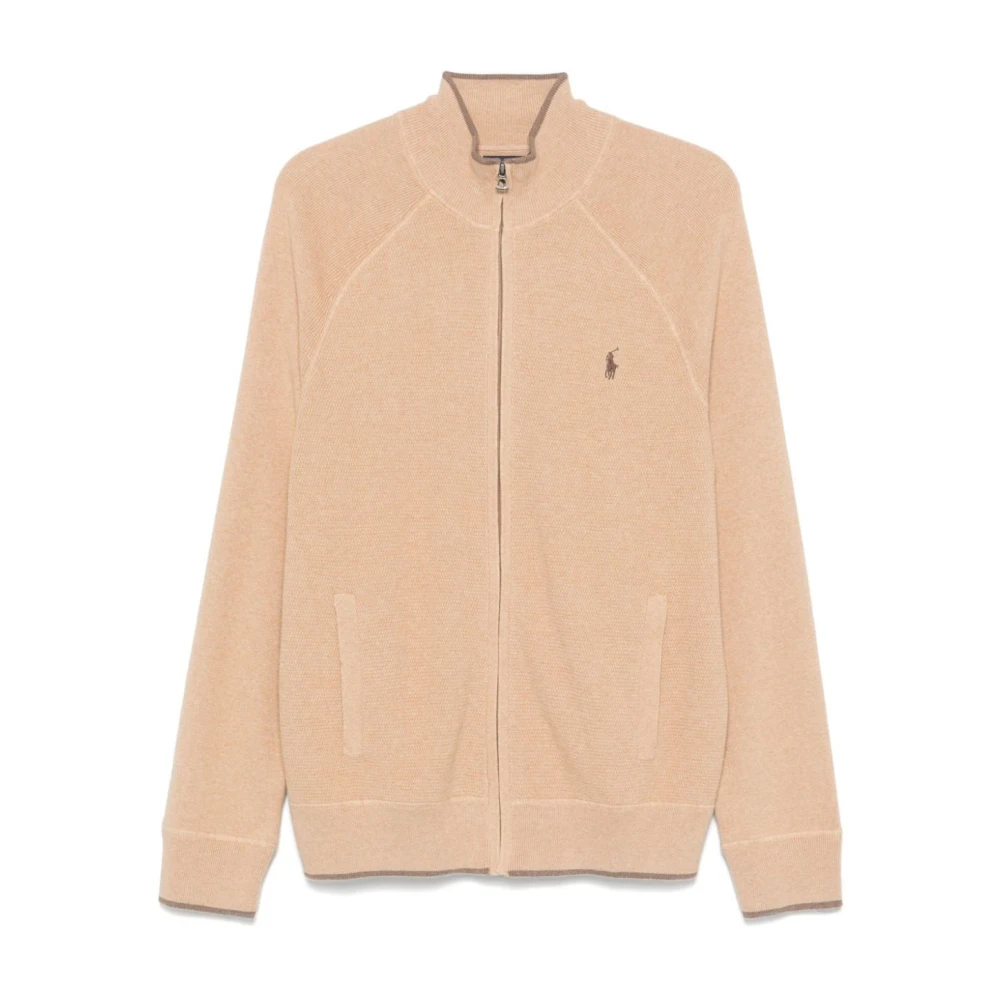 Polo Ralph Lauren Men's Brown Cardigans,, Cotton Cardigan Full Zip Large