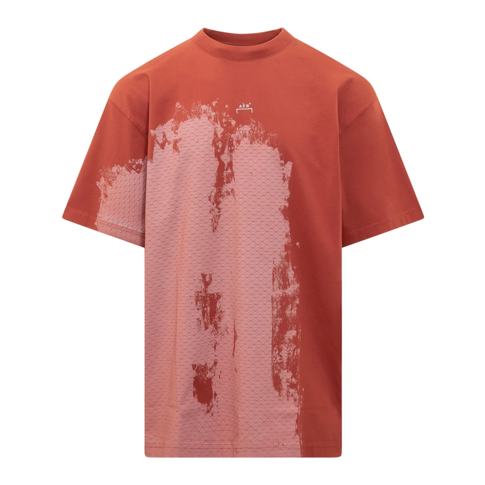 A-Cold-Wall Heren T-shirt met penseelstreken Orange Heren