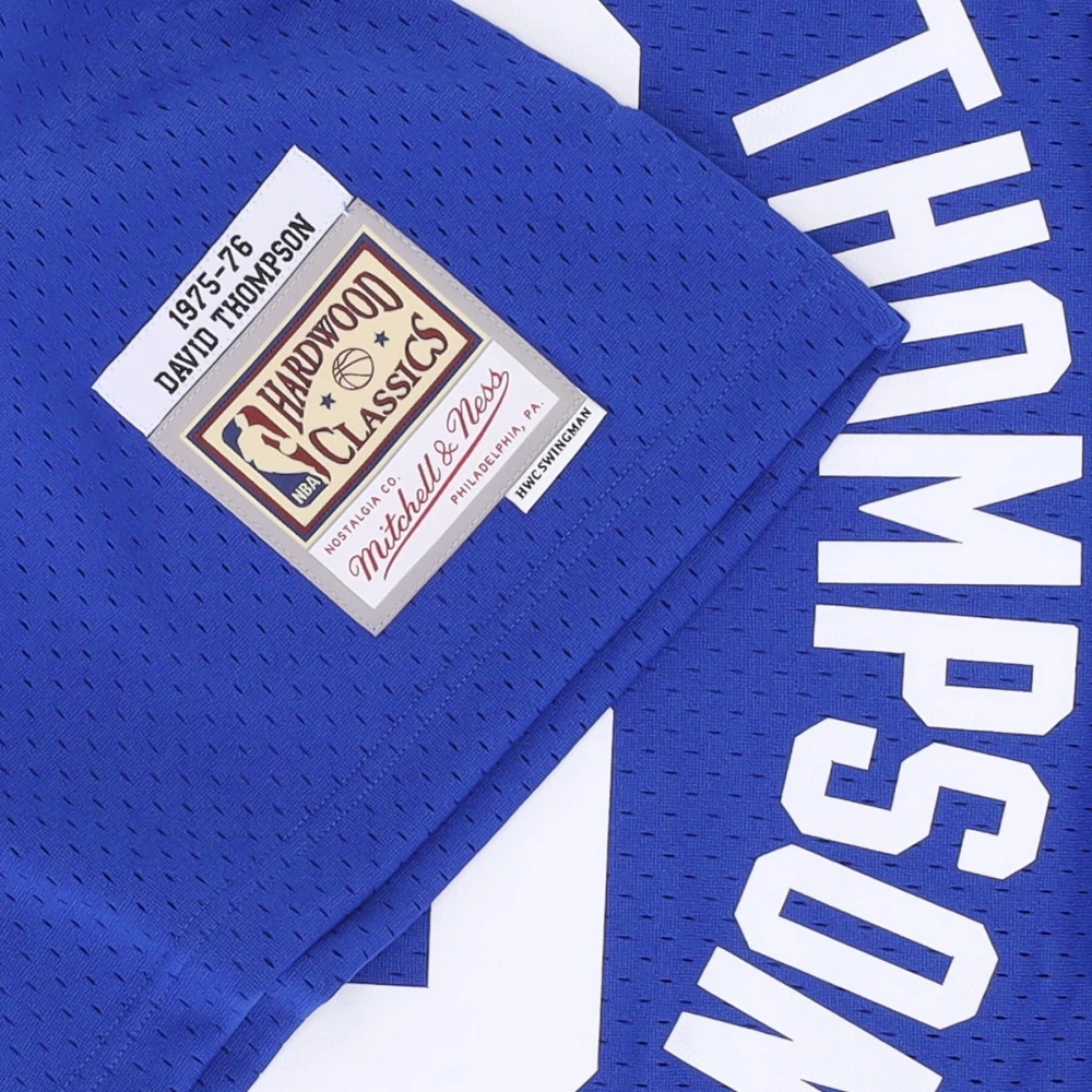Mitchell & Ness NBA Basketbal Tanktop Thompson 1975-76 Blue Heren