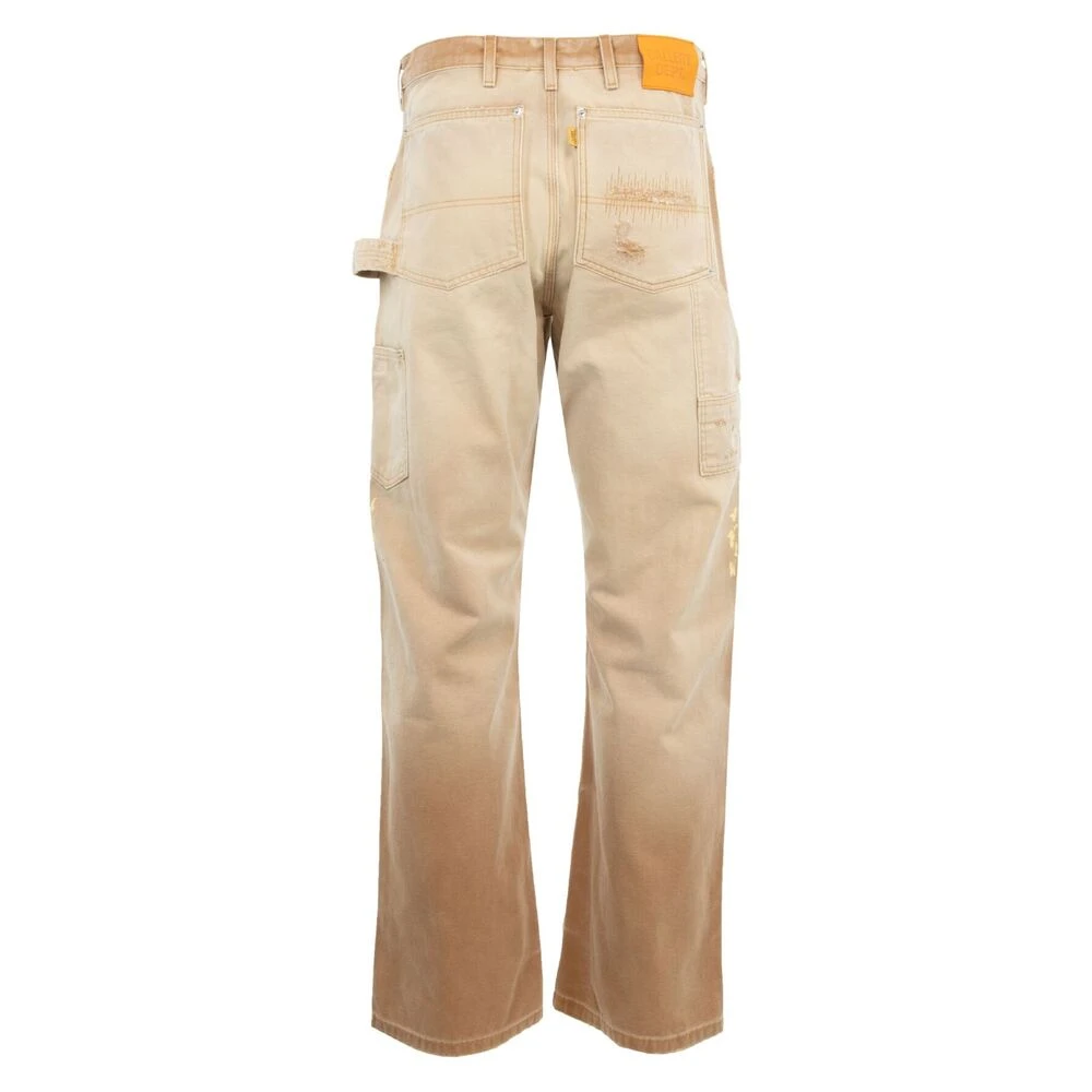 Gallery Dept. Beige Katoen Distressed Jeans Beige Heren