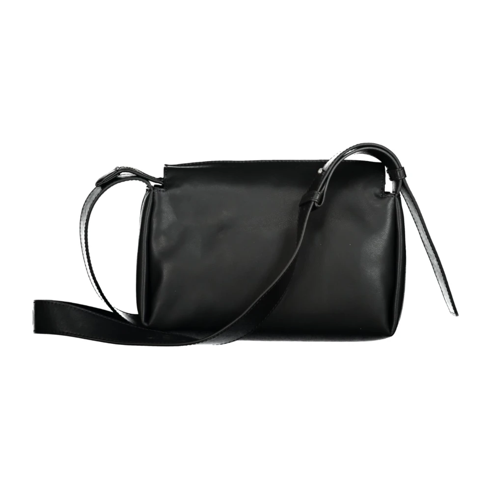 Calvin Klein Zwarte Schoudertas met Ritssluiting Black Dames