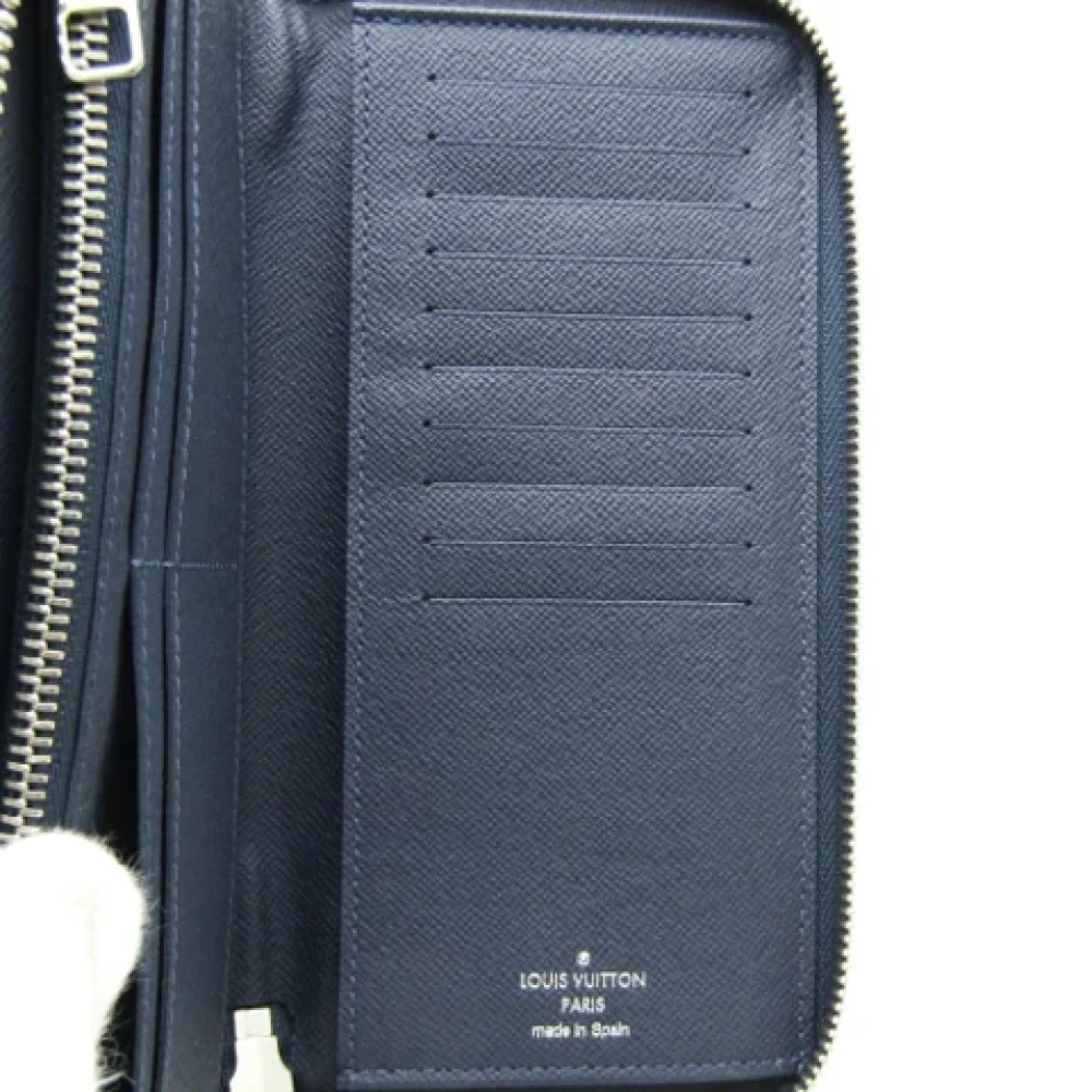 Louis Vuitton Vintage Pre-owned Leather wallets Blue Heren