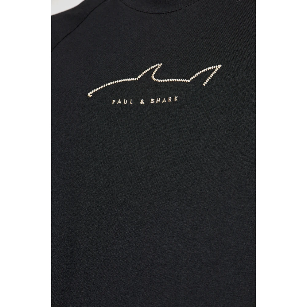 PAUL & SHARK T-shirt met geborduurd logo Black Heren