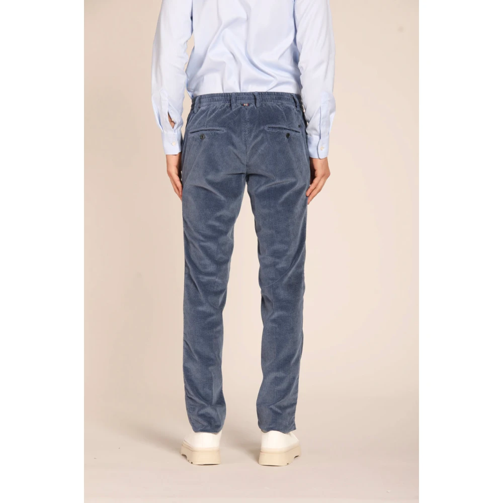 Mason's Velvet Jogger Chino's Extra Slim Fit Blue Heren