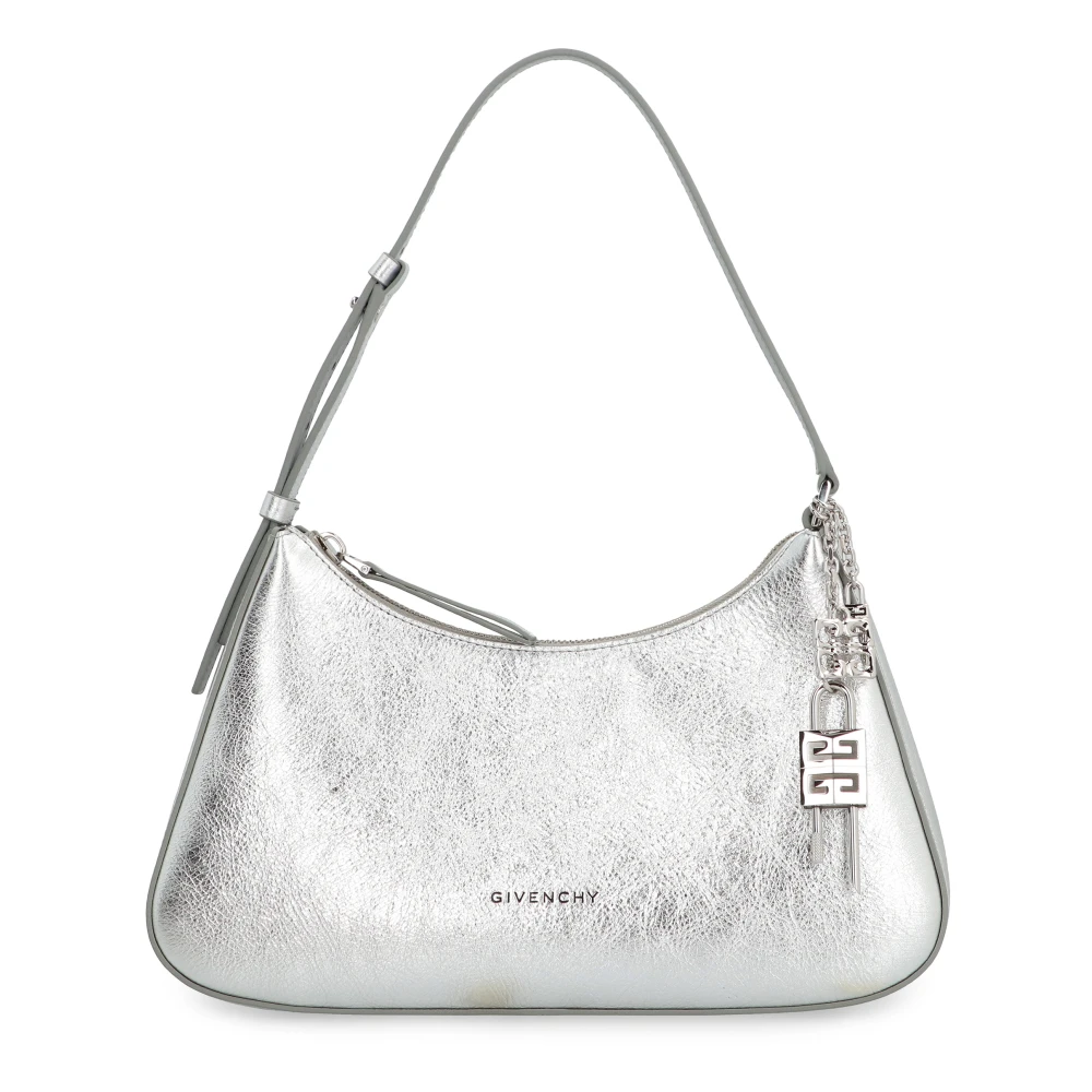 Givenchy Lucky Lock Läder Axelremsväska Gray, Dam