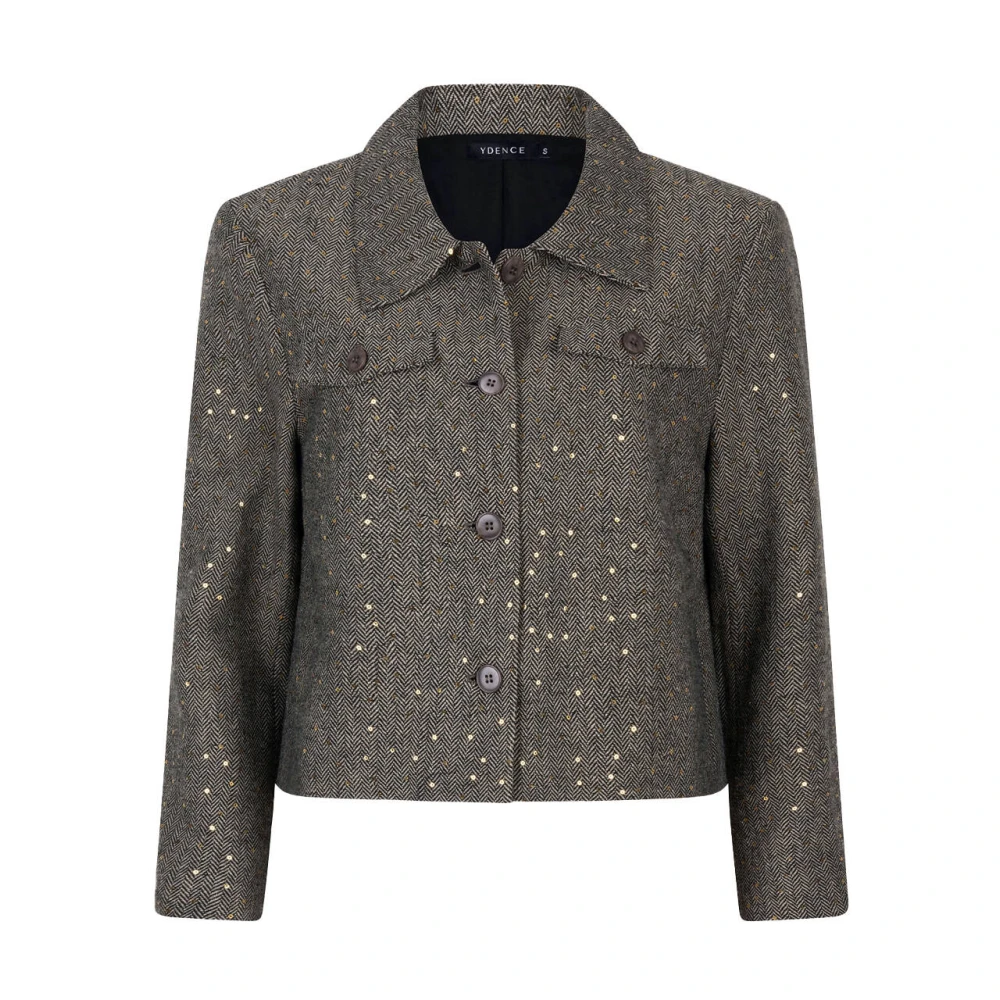 YDENCE Dames Jassen Jacket Halsey Zwart