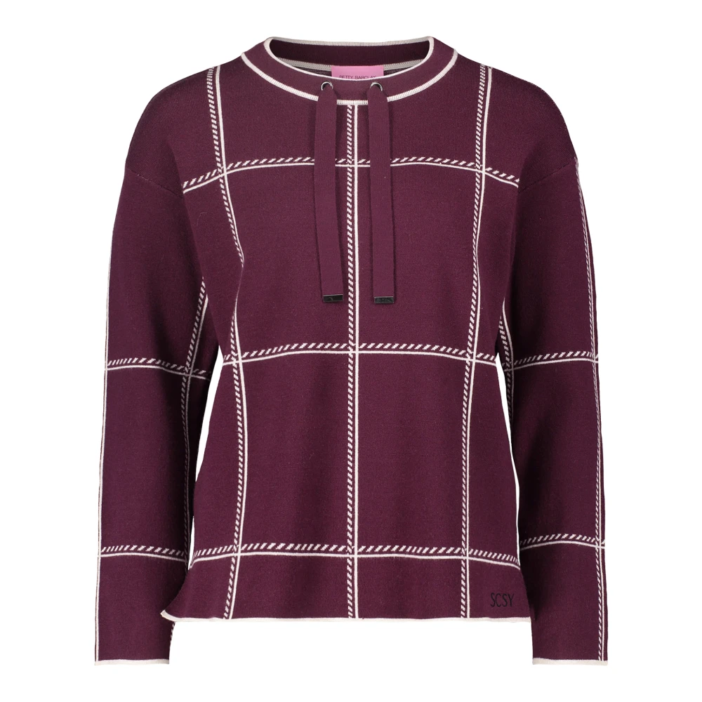 Betty Barclay Geruite Gebreide Trui Cool en Casual Red Dames