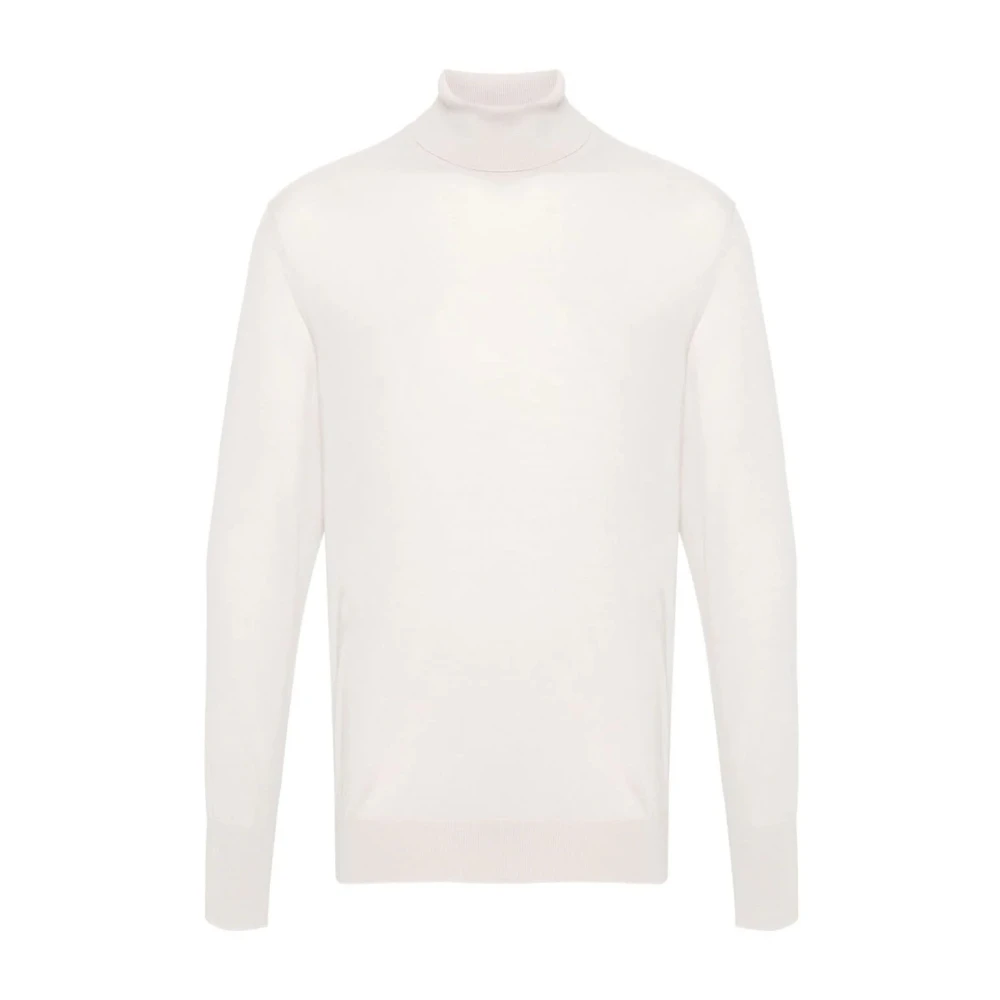 Eleventy Herr Beige Stickade Tröjor 2XL, Ull Casual Tröja