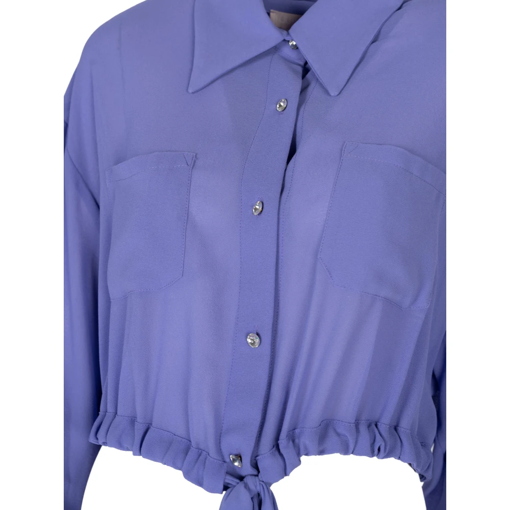 Liu Jo Elegante Blouse met Stijlvolle Details Purple Dames