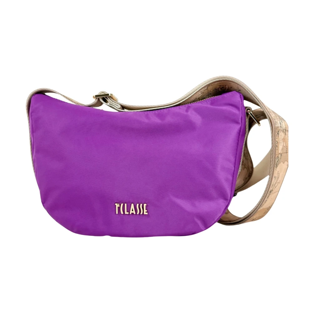 Alviero Martini 1A Classe Women's Purple Cross Body Bags, One Size, Breeze Nylon Tracolla Mezzaluna Piccola