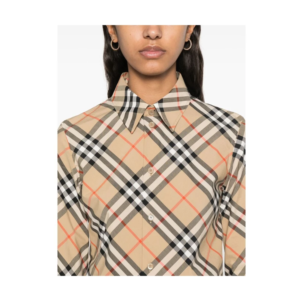 Burberry Beige Archief Knoopshirt Beige Dames