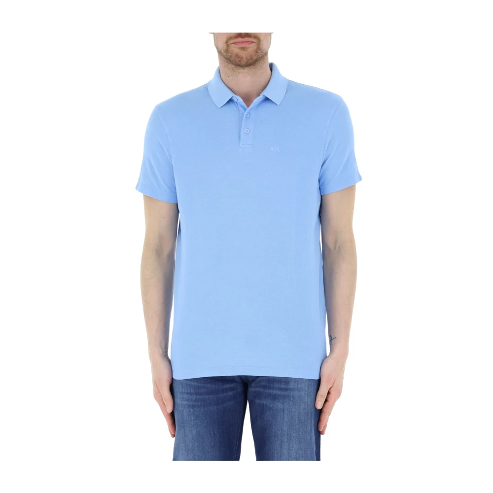 Armani Exchange Klassieke Polo Shirt Blue Heren