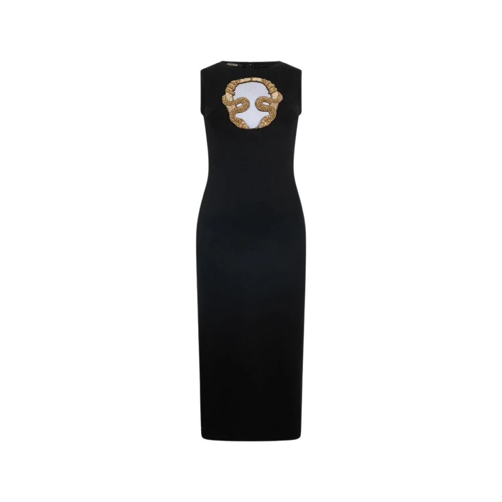 Roberto Cavalli Women's Black Party Dresses, S, Embroidered Dress
