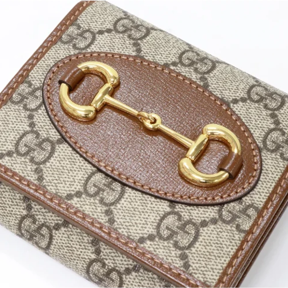 Gucci Vintage Pre-owned Leather wallets Beige Dames
