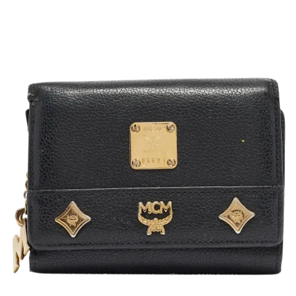 MCM Pre-owned Leather wallets Black Dames