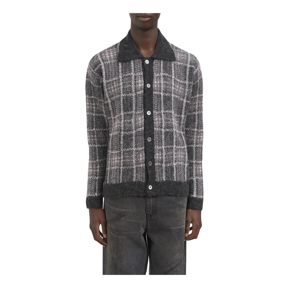 Our Legacy Men's Multicolor Checked Evening Polo Sweater In Alpaca Blend - Image 3