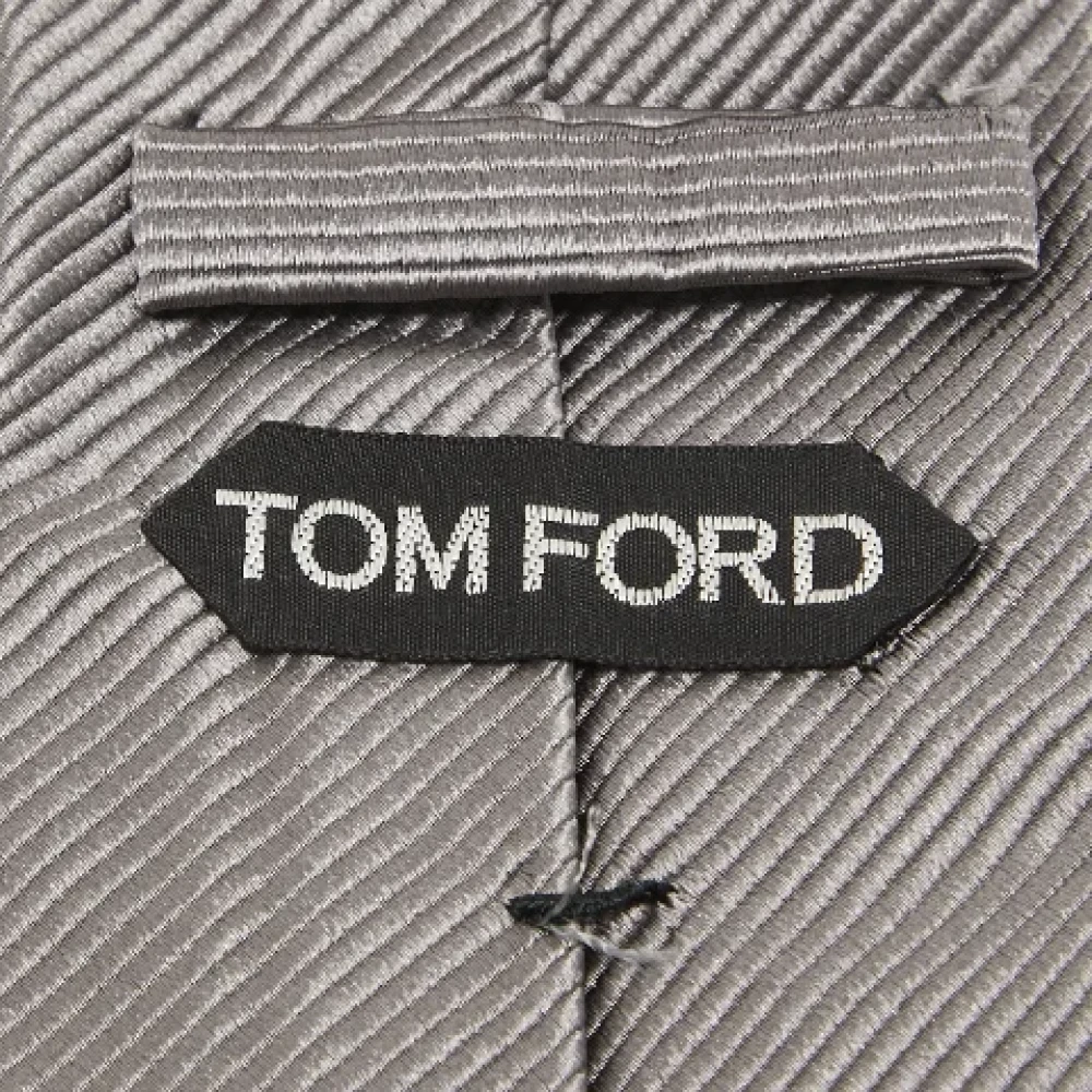 Tom Ford Pre-owned Silk home-office Gray Heren