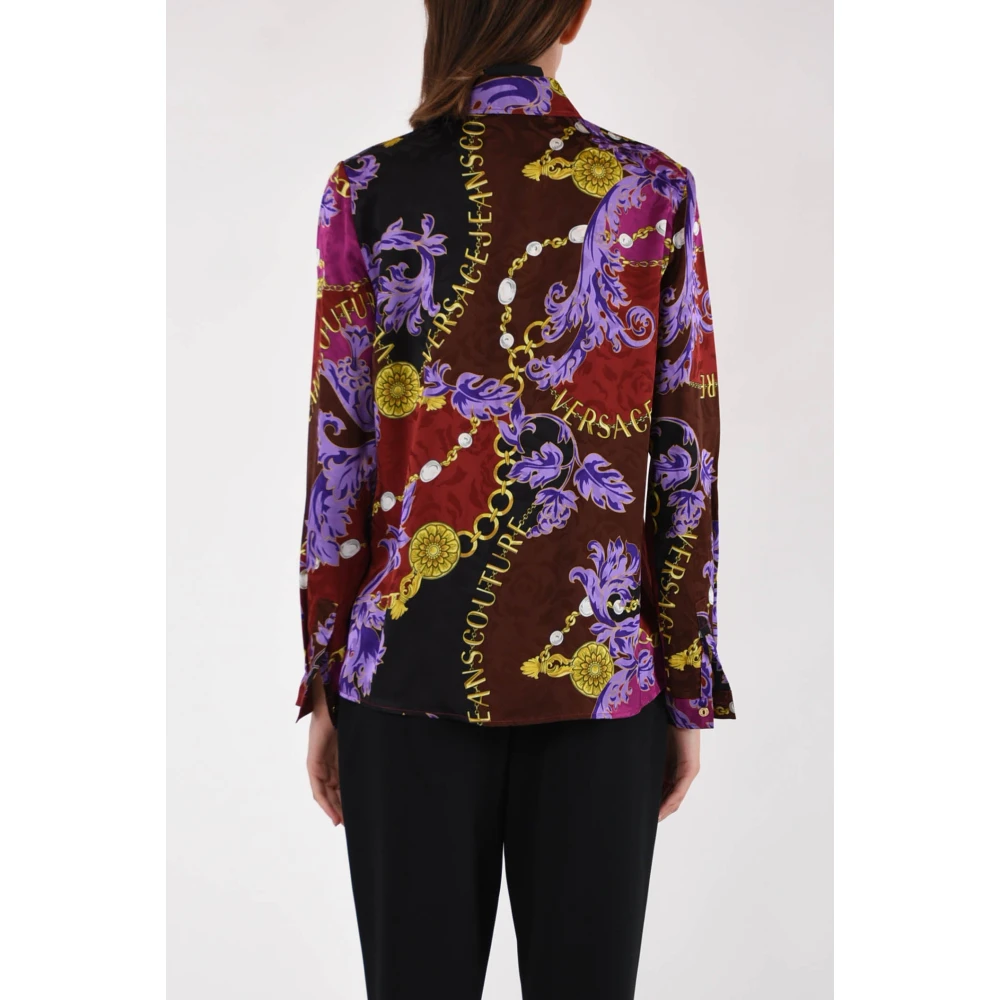 Versace Jeans Couture Bedrukte viscose overhemd met knoopsluiting Multicolor Dames